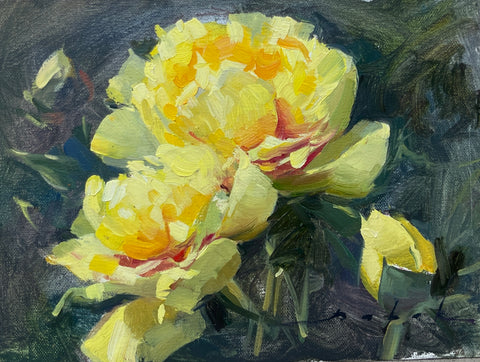 "Yellow Peonies" by Olena Babak