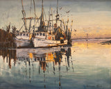 "Shrimp Boats at Dusk" by Michael Mills