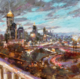 "Atlanta by Night; Balcony Room" by Susan D. Waters