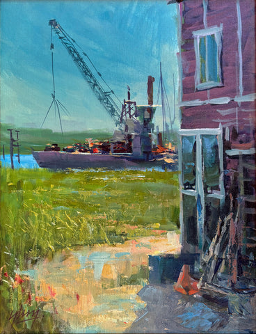 "Working Barge, Tybee" by Glery Becerra